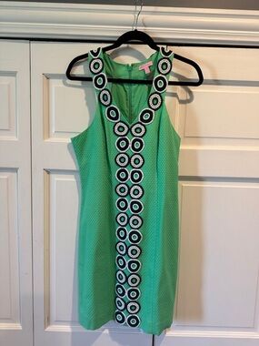Lilly Pulitzer Green Embellished Racerback Mini Dress